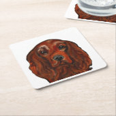 Irish Red Setter Rechteckiger Pappuntersetzer (angewinkelt)