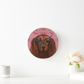 Irish Red Setter Runde Wanduhr (Zuhause)