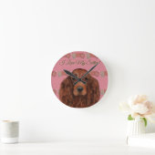 Irish Red Setter Runde Wanduhr (Zuhause)