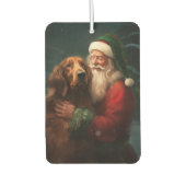 Irish Red Setter Santa Claus Festliche Weihnachten Autolufterfrischer (Vorderseite)