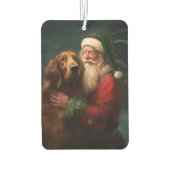 Irish Red Setter Santa Claus Festliche Weihnachten Autolufterfrischer (Rückseite)