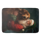 Irish Red Setter Santa Claus Festliche Weihnachten Badematte (Vorderseite)
