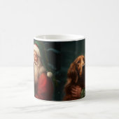 Irish Red Setter Santa Claus Festliche Weihnachten Kaffeetasse (Mittel)