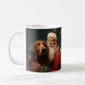 Irish Red Setter Santa Claus Festliche Weihnachten Kaffeetasse (Links)