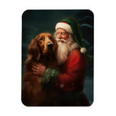 Irish Red Setter Santa Claus Festliche Weihnachten Magnet (Vertikal)