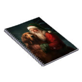 Irish Red Setter Santa Claus Festliche Weihnachten Notizblock (Rechte Seite)