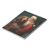 Irish Red Setter Santa Claus Festliche Weihnachten Notizblock (Rotiert)