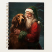 Irish Red Setter Santa Claus Festliche Weihnachten Planer (Vorderseite)