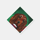 Irish Red Setter Serviette (Ecke)