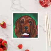 Irish Red Setter Serviette (Beispiel)