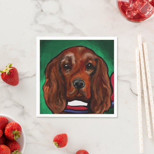 Irish Red Setter Serviette (Beispiel)