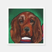 Irish Red Setter Serviette (Vorderseite)