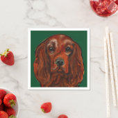 Irish Red Setter Serviette (Beispiel)