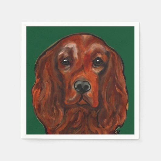 Irish Red Setter Serviette (Vorderseite)
