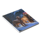 Irish Red Setter Snowy Sleigh Weihnachtsdekor Notizblock (angewinkelt)