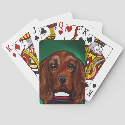 Irish Red Setter Spielkarten (Rückseite)