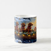 Irish Red Setter Weihnachtsboot Urlaub Kaffeetasse (Mittel)