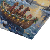 Irish Red Setter Weihnachtsboot Urlaub Schneidebrett (Ecke)