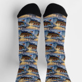 Irish Red Setter Weihnachtsboot Urlaub Socken (Oben)