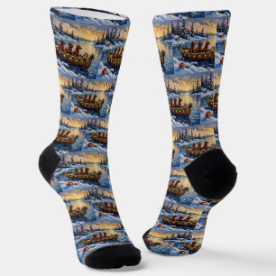 Irish Red Setter Weihnachtsboot Urlaub Socken