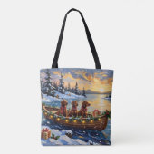 Irish Red Setter Weihnachtsboot Urlaub Tasche (Rückseite)