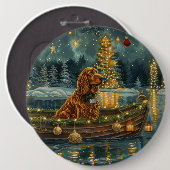 Irish Red Setter Weihnachtsfest Reise Button (Vorne & Hinten)