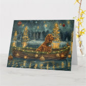 Irish Red Setter Weihnachtsfest Reise Karte (Gelbe Blume)