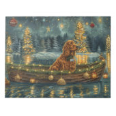 Irish Red Setter Weihnachtsfest Reise Notizblock (Vorderseite)