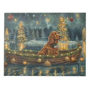 Irish Red Setter Weihnachtsfest Reise Notizblock