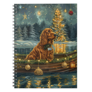 Irish Red Setter Weihnachtsfest Reise Notizblock