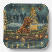 Irish Red Setter Weihnachtsfest Reise Pappteller (Vorderseite)