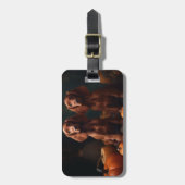 Irish Red Setter Welppy Autumn Delight Pumpkin Gepäckanhänger (Vorderseite vertikal)