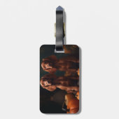 Irish Red Setter Welppy Autumn Delight Pumpkin Gepäckanhänger (Rückseite vertikal)