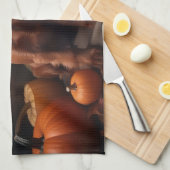 Irish Red Setter Welppy Autumn Delight Pumpkin Geschirrtuch (Viertel Falte)