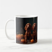 Irish Red Setter Welppy Autumn Delight Pumpkin Kaffeetasse (Links)