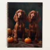 Irish Red Setter Welppy Autumn Delight Pumpkin Planer (Vorderseite)