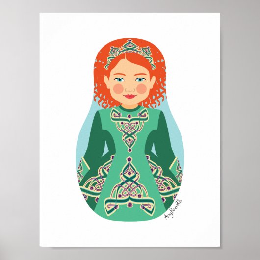 Irish Redhead Dancer Matryoshka Poster (Vorne)