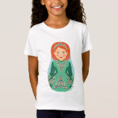Irish Redhead Matryoshka Girls' T - Shirt (Vorderseite)