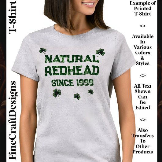 Irish Redhead, Red Hair, Custom, 06 Novelty Party T-Shirt