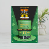 Irish Retro Modern St Patrick's Day Party Open Bar Folieneinladung (Stehend vorne)