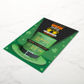 Irish Retro Modern St Patrick's Day Party Open Bar Folieneinladung (Gedreht)