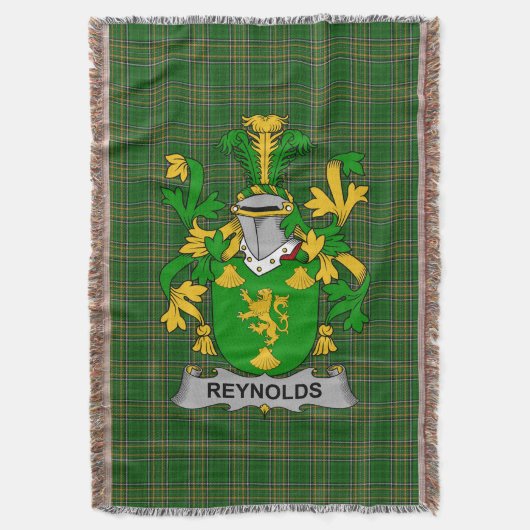 Irish Reynolds oder McRannell Coat of Arms Family Decke (Vorderseite Vertikal)