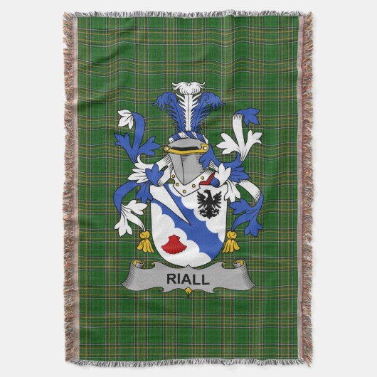 Irish Riall oder Ryle Coat of Arms Familienwappen Decke (Vorderseite Vertikal)