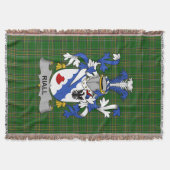 Irish Riall oder Ryle Coat of Arms Familienwappen Decke (Vorderseite)