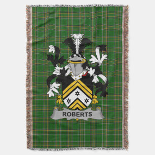 Irish Roberts Coat of Arms Familienwappen Irland Decke
