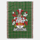 Irish Rodon oder Rodden Coat of Arms Familienwappe Decke (Vorderseite Vertikal)
