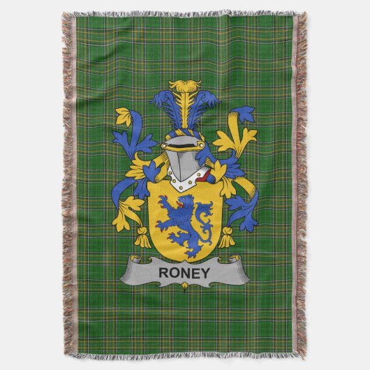 Irish Roney oder O_Rooney Coat of Arms Familienwap Decke (Vorderseite Vertikal)