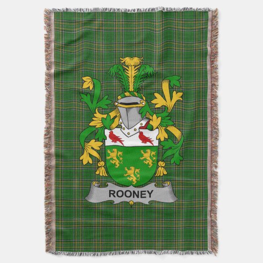 Irish Rooney oder O_Rooney Coat of Arms Family Cre Decke (Vorderseite Vertikal)