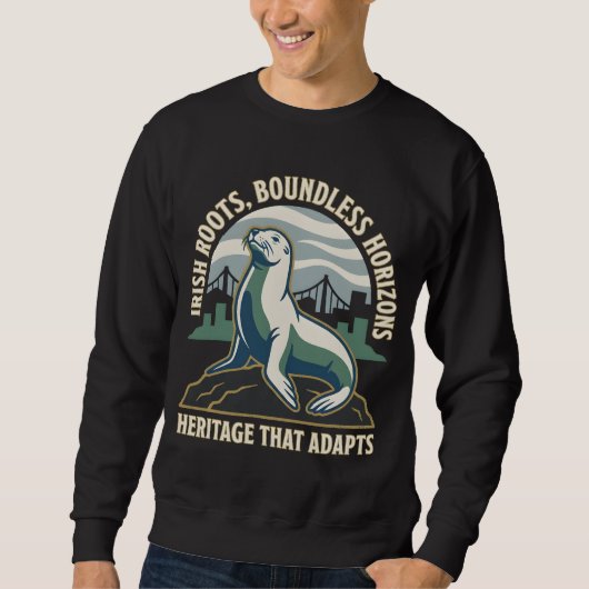 Irish Roots Boundless Horizons Sea Lion Sweatshirt (Vorderseite)
