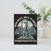 Irish Roots Built to Endure Otter Postkarte (Stehend Vorderseite)